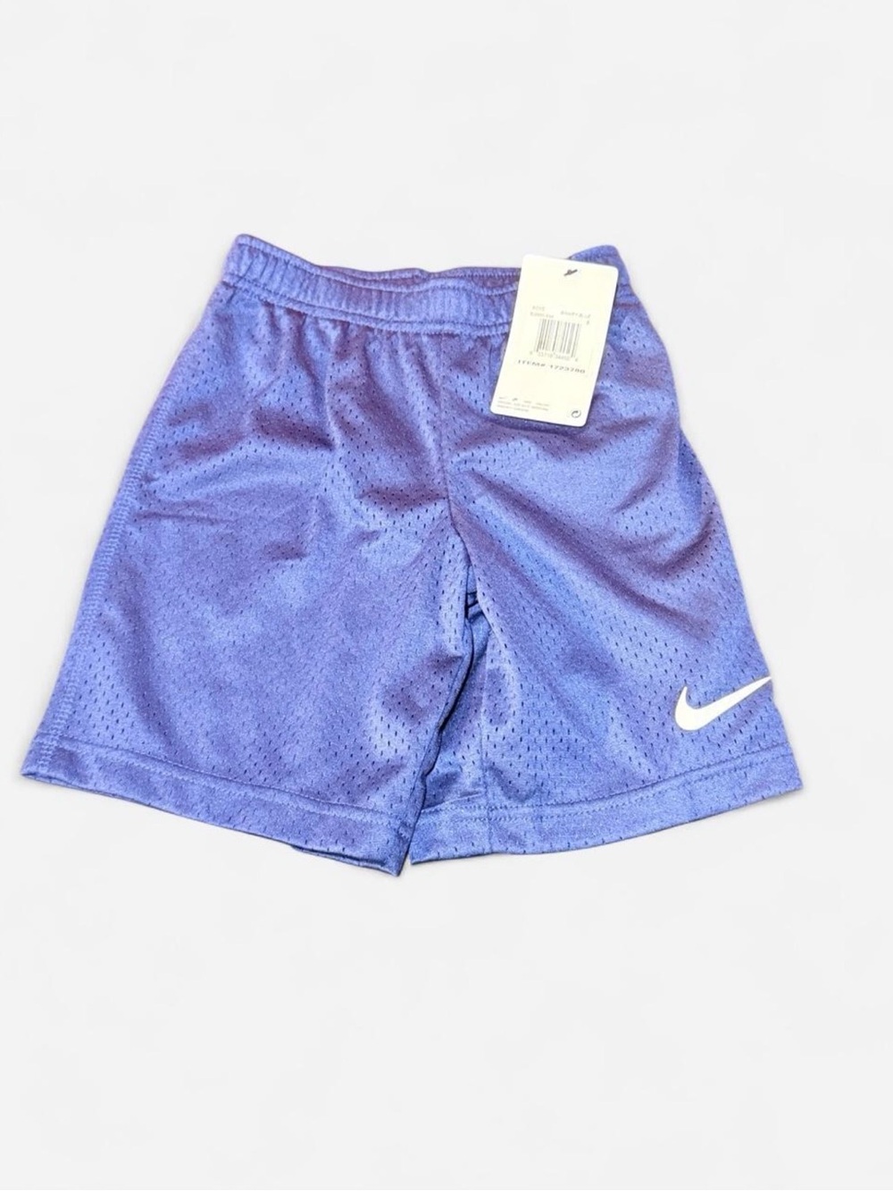 Nike Kids Purple Mesh Athletic Shorts with White Swoosh